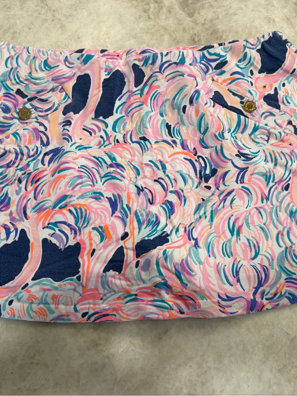 Lilly Pulitzer Pink Multicolor Abstract Cotton skort Large